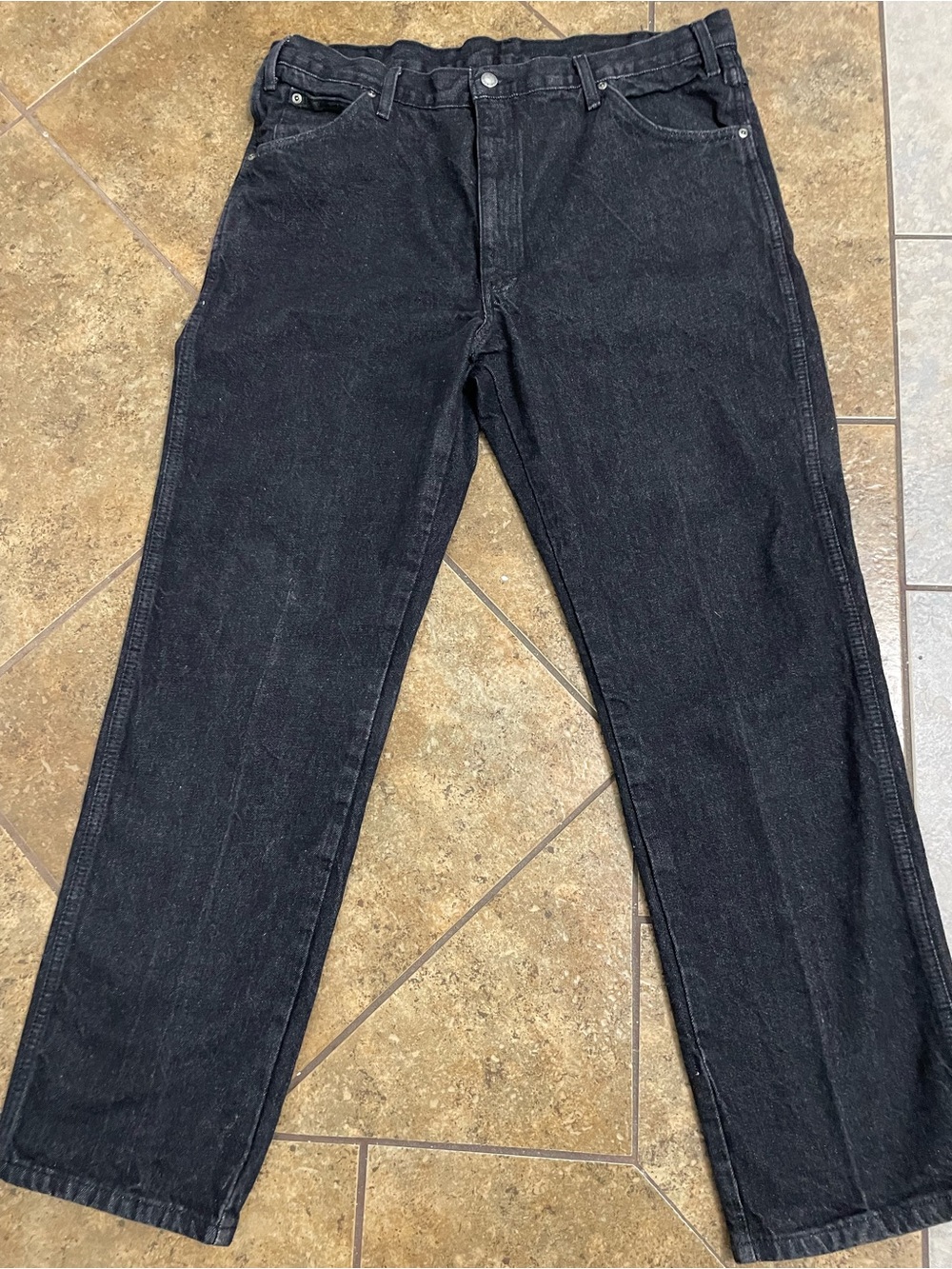 Dickies Men's Washed Black Relaxed Jeans